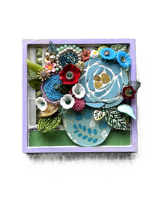 Mosaic mini floral - inspired and created from Sharra Frank mosaic class