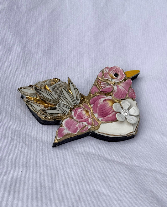 Vintage china and jewelry bird