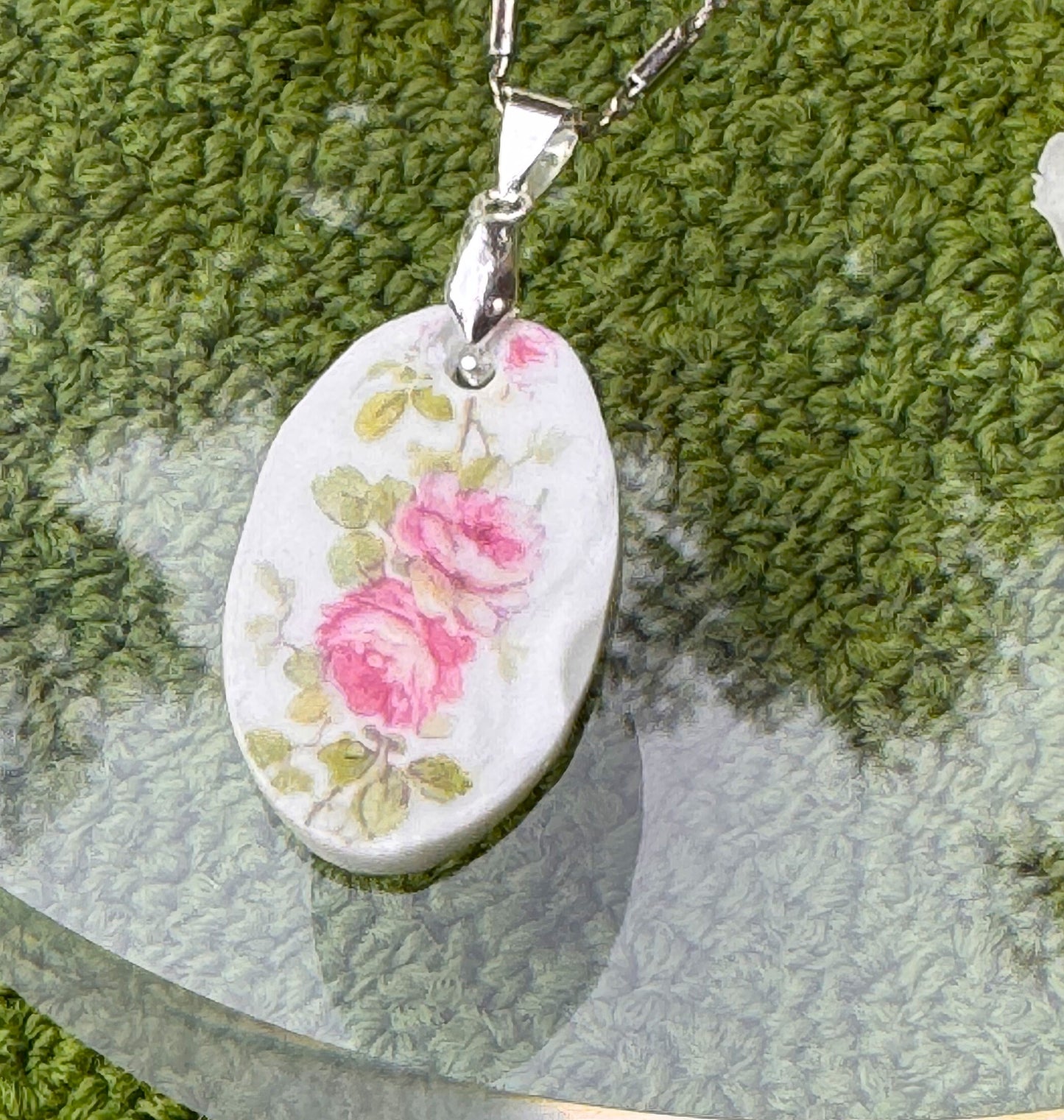 Pink floral necklaces