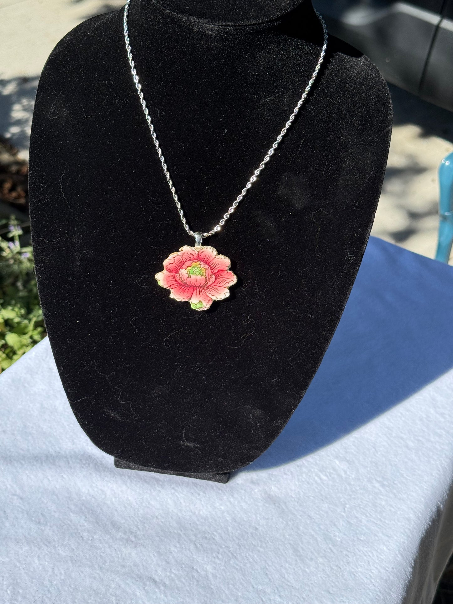 FLOWER cutout from vintage china